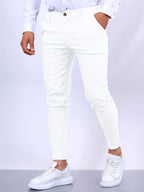 Stefan | Herren Slim-Fit Chinohose in Blau, Stretch Business Hose | Nomad NTS