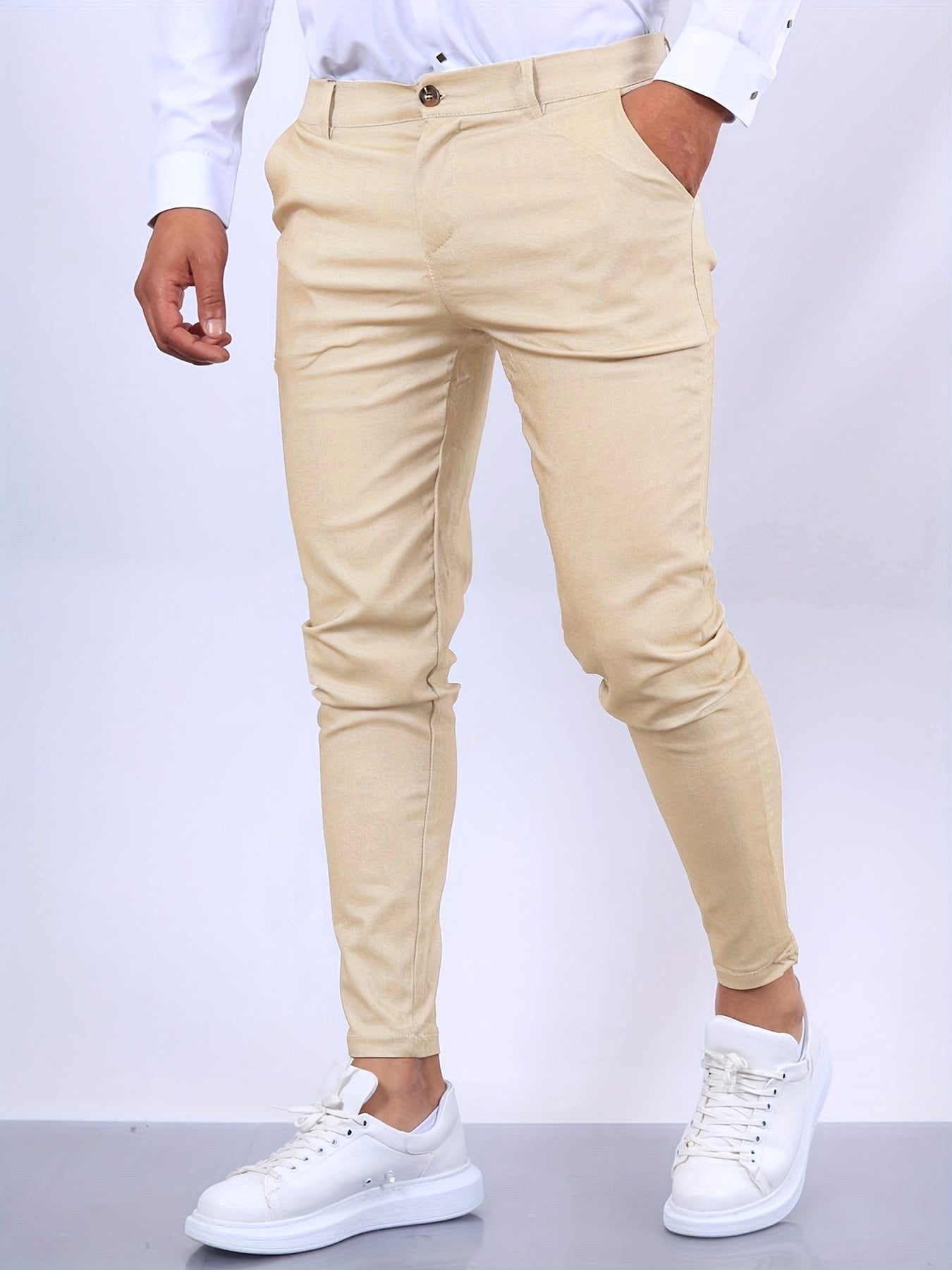 Stefan | Herren Slim-Fit Chinohose in Blau, Stretch Business Hose | Nomad NTS