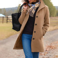 Susan | Damen klassischer Wintermantel mit Knopfleiste, tailliert geschnittener Herbstmantel | Nomadnts | Nomadnts