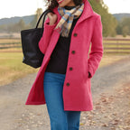 Susan | Damen klassischer Wintermantel mit Knopfleiste, tailliert geschnittener Herbstmantel | Nomadnts | Nomadnts