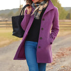 Susan | Damen klassischer Wintermantel mit Knopfleiste, tailliert geschnittener Herbstmantel | Nomadnts | Nomadnts