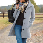 Susan | Damen klassischer Wintermantel mit Knopfleiste, tailliert geschnittener Herbstmantel | Nomadnts | Nomadnts
