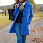 Susan | Damen klassischer Wintermantel mit Knopfleiste, tailliert geschnittener Herbstmantel | Nomadnts | Nomadnts
