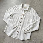 Suzanne | Damen Leinenmix-Bluse mit klassischem Kragen, locker geschnittenes Hemd | Nomadnts | Nomadnts