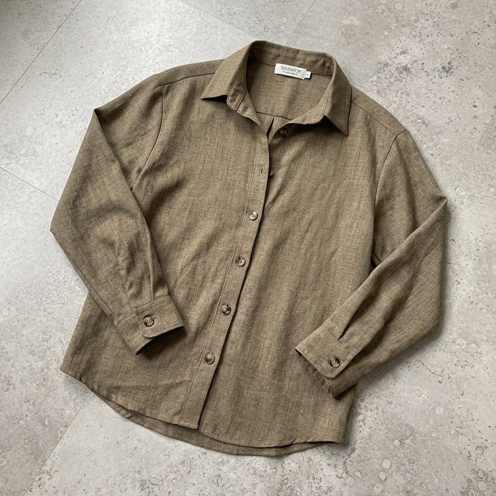 Suzanne | Damen Leinenmix-Bluse mit klassischem Kragen, locker geschnittenes Hemd | Nomadnts | Nomadnts
