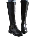 Sylvia | Damen orthopädische kniehohe Lederstiefel, Herbststiefel mit Blockabsatz | Nomadnts | Nomadnts