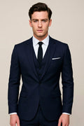 Theo | Herren formeller Dreiteiler, Anzug mit Sakko, Weste und Hose | Nomadnts | Navy Blue