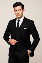 Theo | Herren formeller Dreiteiler, Anzug mit Sakko, Weste und Hose | Nomadnts | Grey
