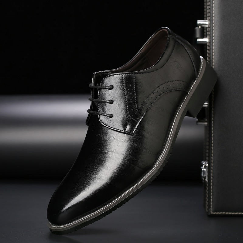 Thomas | Herren Schnürschuhe mit Brogue-Details, Elegante Businessschuhe | Nomad NTS | Schwarz