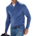 Toby | Herren Quarter-Zip Strickpullover, Pullover mit Stehkragen | Nomadnts | Blue