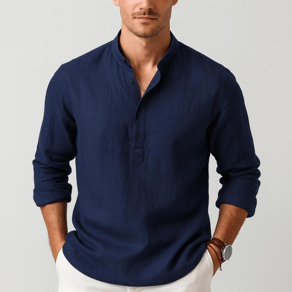 Tomasz | Herren Leinen Hemd mit klassischem Kragen, Elegantes Sommer Hemd | Nomad NTS