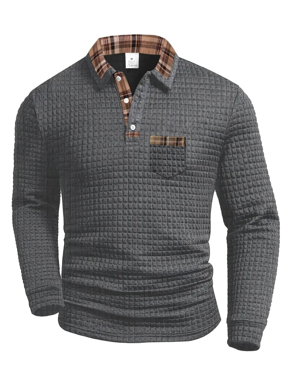 Torsten | Herren-Poloshirt mit Karomuster, Klassisches Karomuster-Poloshirt | Nomad NTS | Zwart
