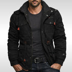 Trevor | Gefütterte Winterjacke für Herren, praktischer und warmer Mantel | Nomadnts | Schwarz
