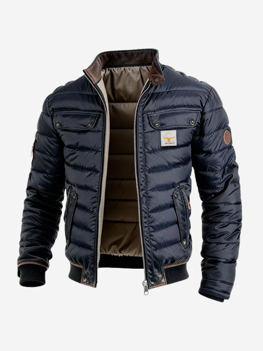 Trevor | Herren Steppjacke mit lockerer Passform, leichte Herbstjacke | Nomadnts | Navy Blue