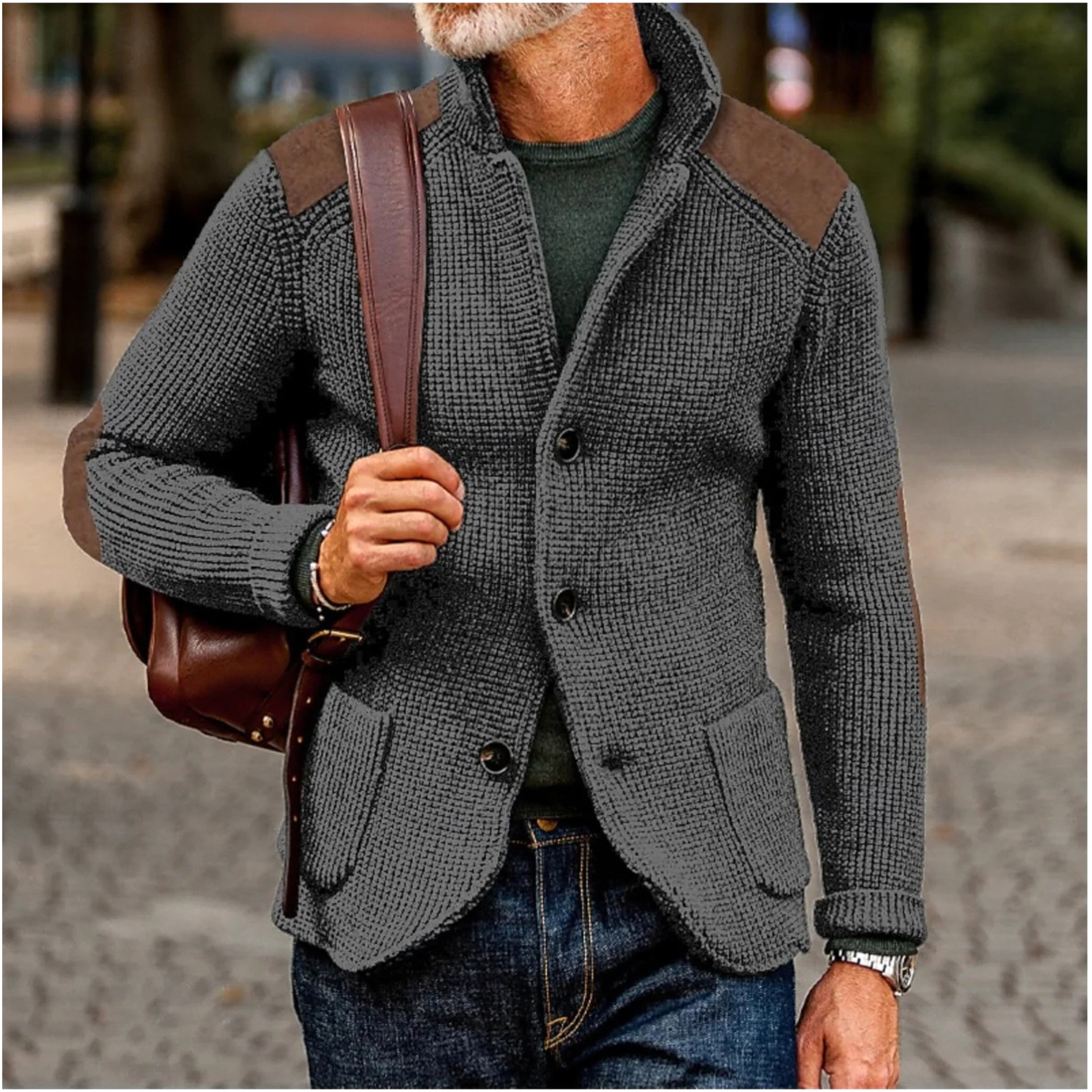 Tristan | Herren Strickcardigan, warmer Cardigan zum Kombinieren | Nomadnts | Nomadnts