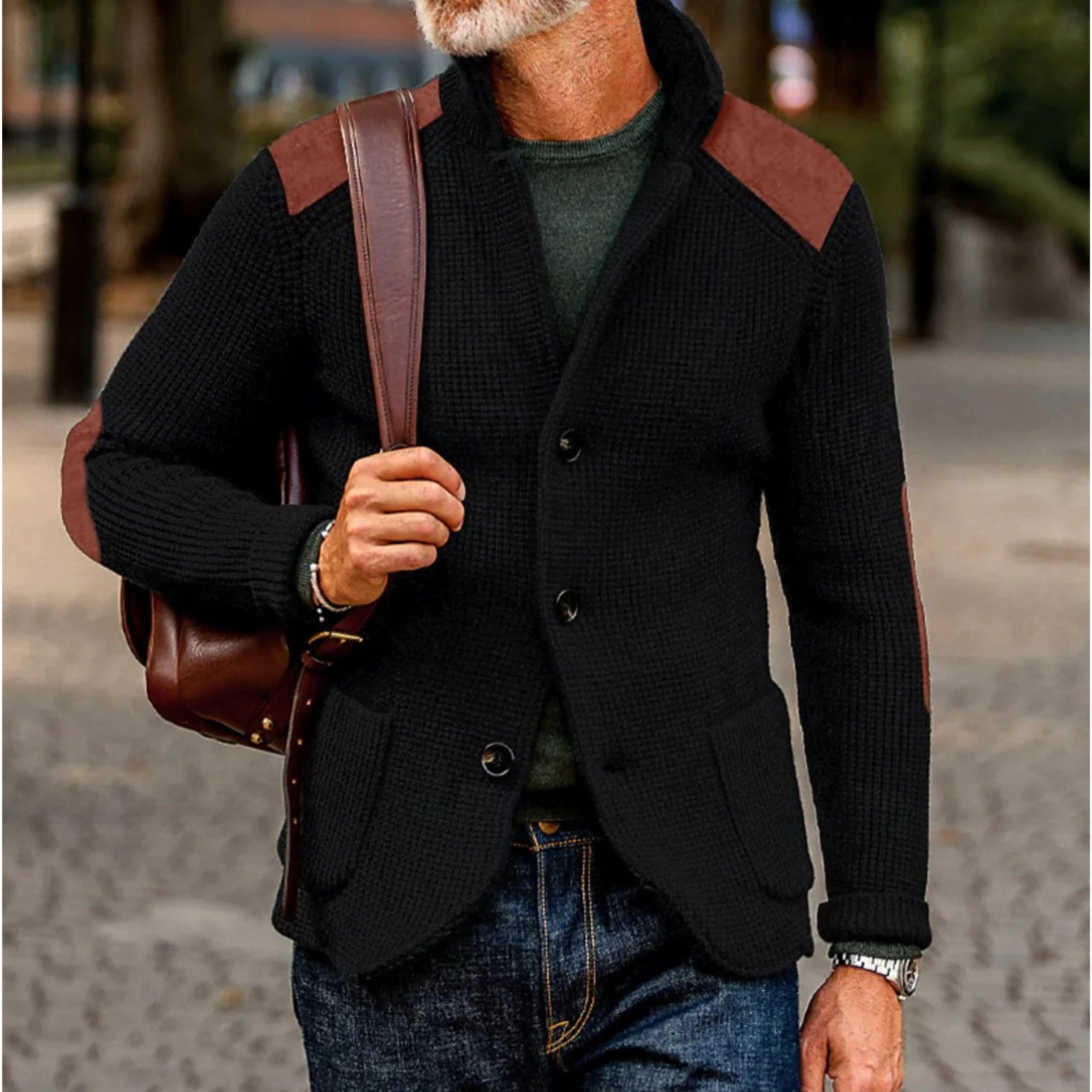 Tristan | Herren Strickcardigan, warmer Cardigan zum Kombinieren | Nomadnts | Nomadnts