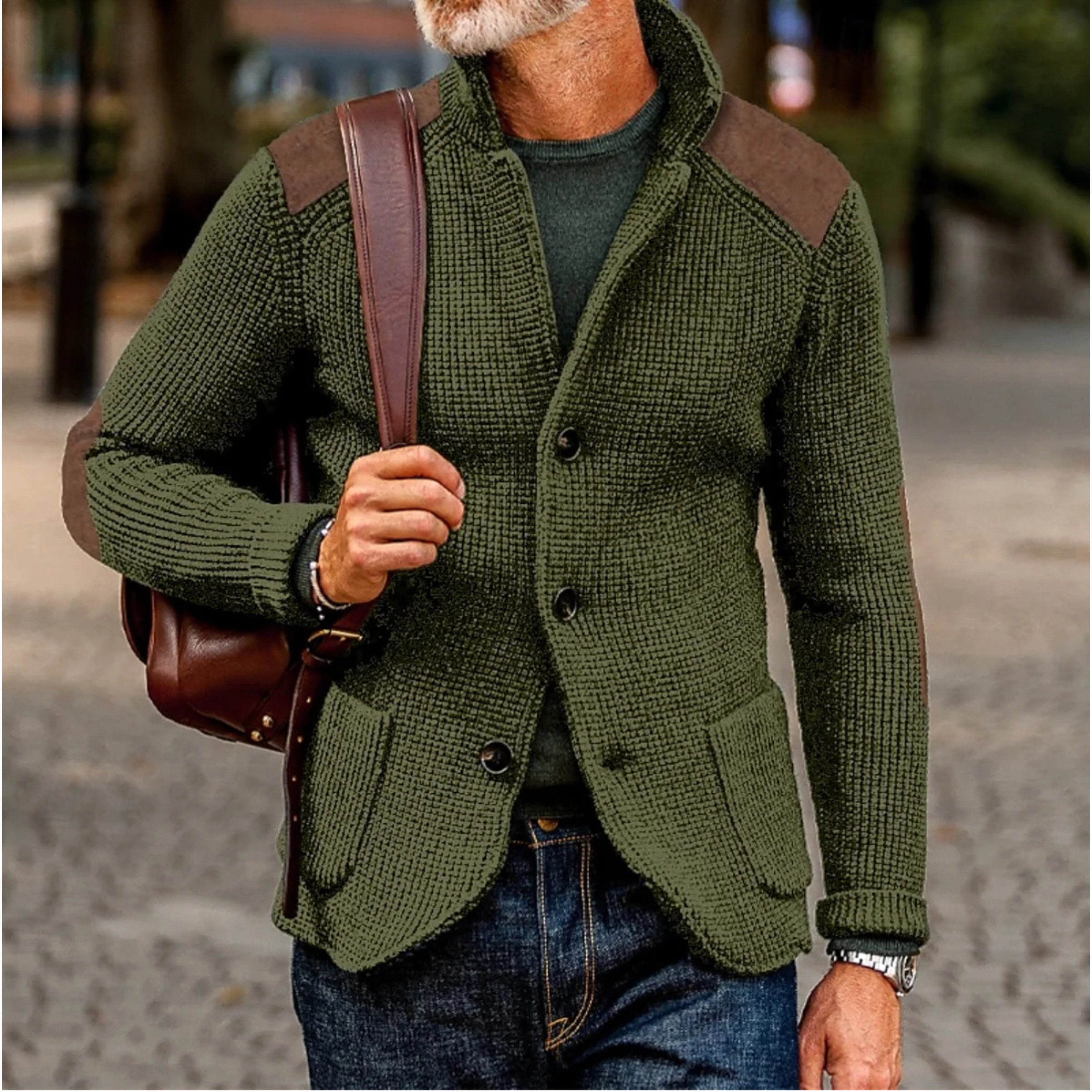 Tristan | Herren Strickcardigan, warmer Cardigan zum Kombinieren | Nomadnts | Nomadnts