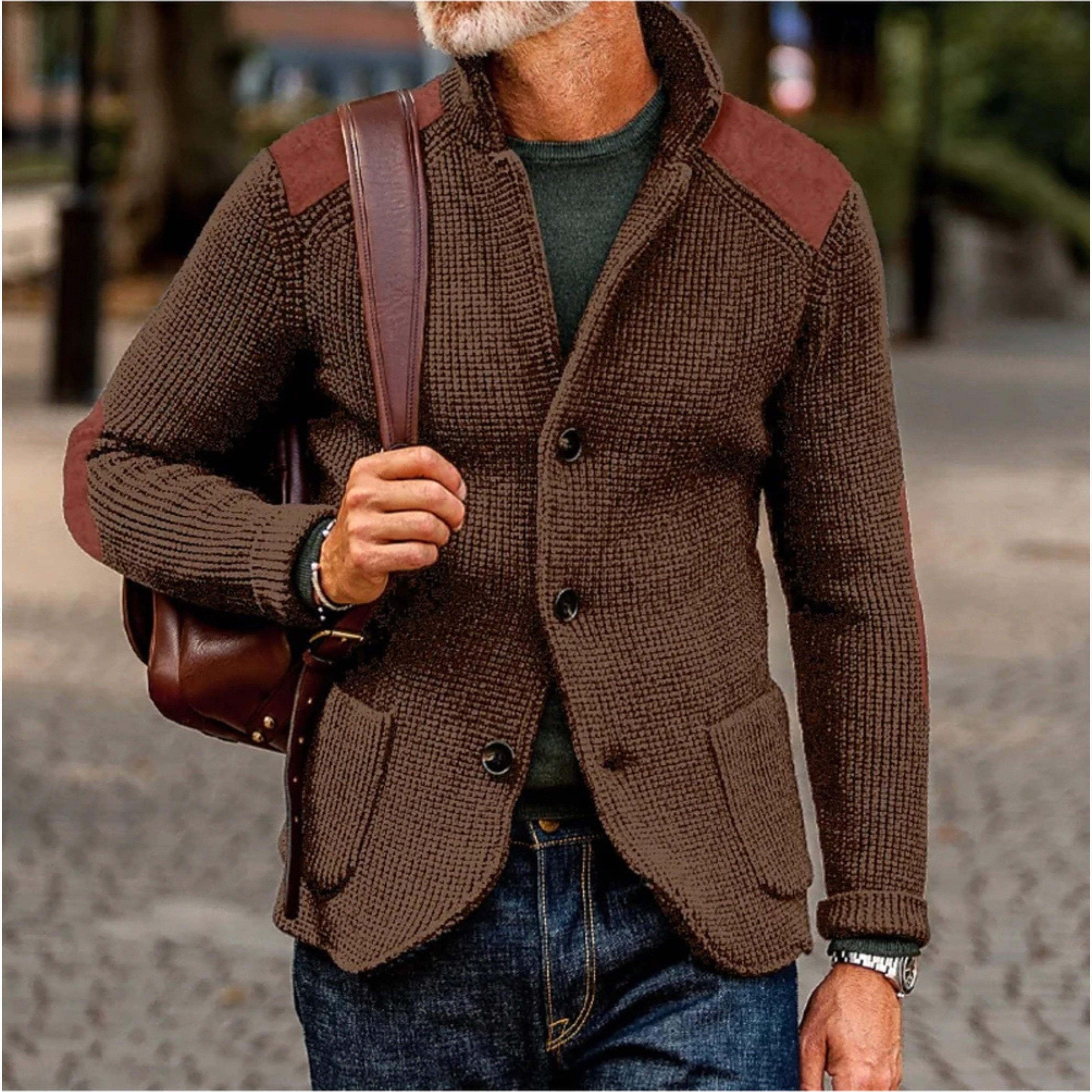 Tristan | Herren Strickcardigan, warmer Cardigan zum Kombinieren | Nomadnts | Nomadnts