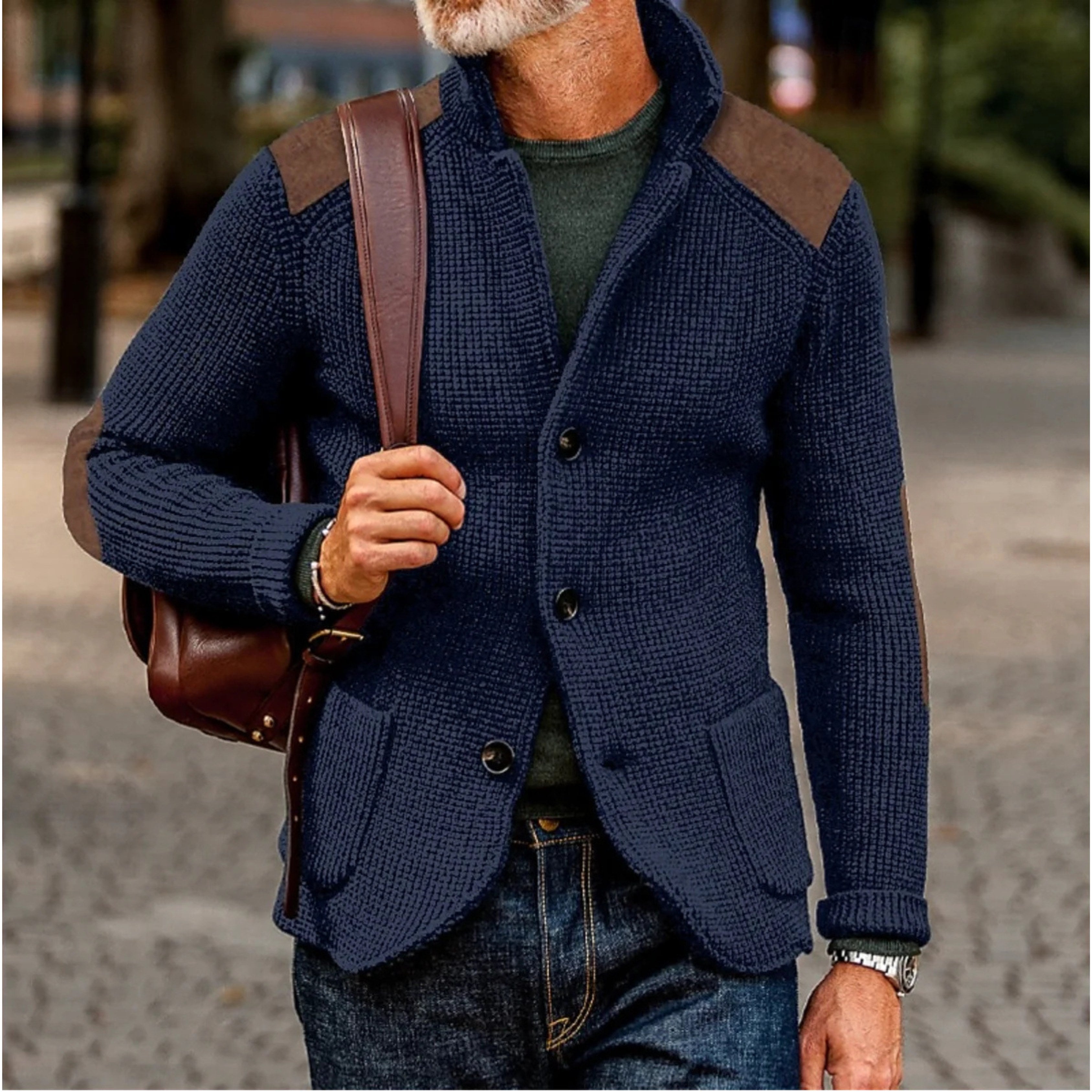 Tristan | Herren Strickcardigan, warmer Cardigan zum Kombinieren | Nomadnts | Nomadnts