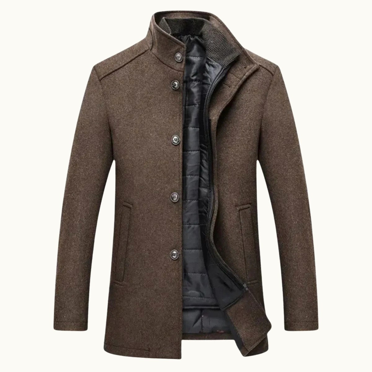 Tucker | Taillierter Herren-Trenchcoat aus Wollmix, klassischer eleganter Mantel | Nomadnts