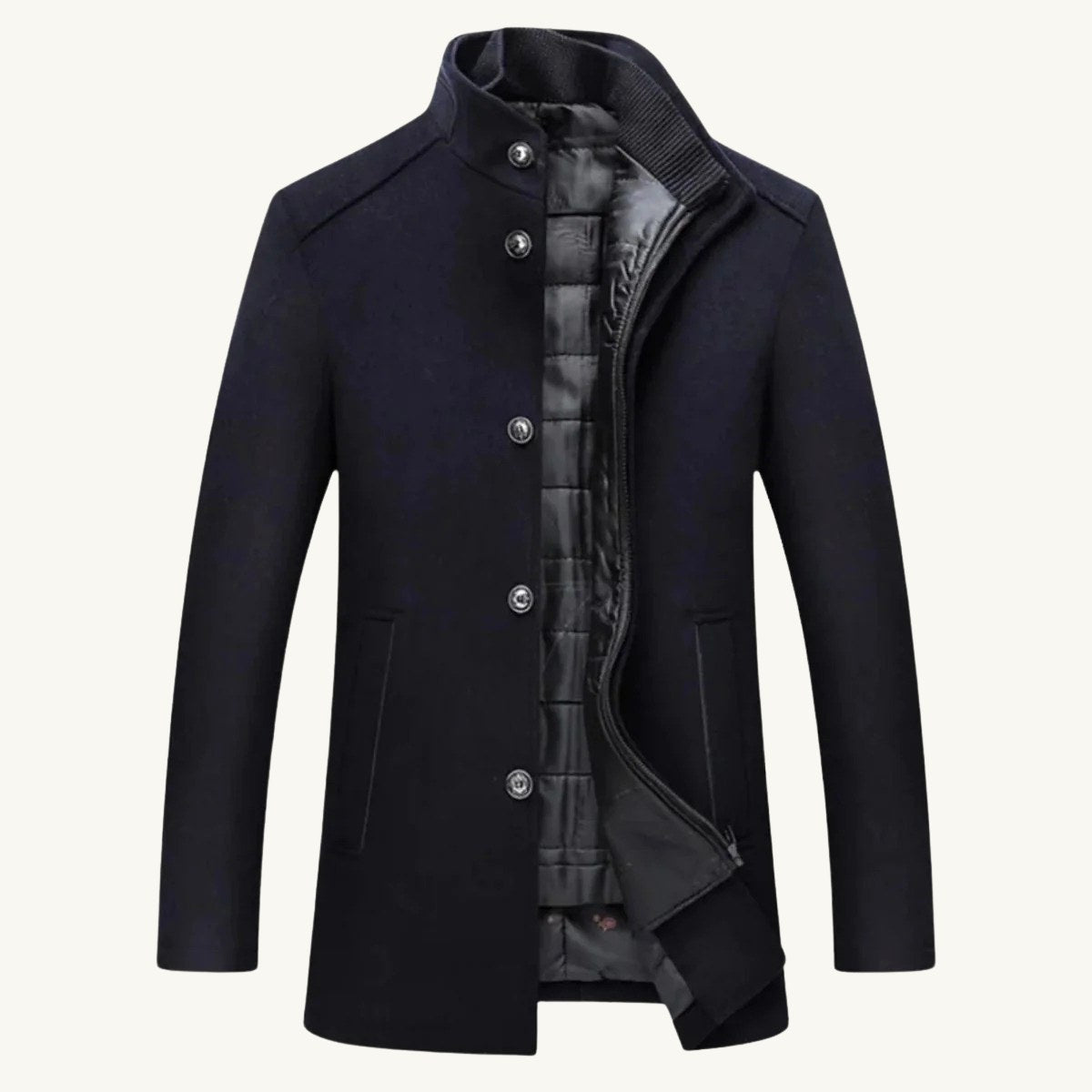 Tucker | Taillierter Herren-Trenchcoat aus Wollmix, klassischer eleganter Mantel | Nomadnts