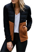 Valerie | Damen leichte Steppjacke, fleece-gefütterter Herbstmantel | Nomadnts | Black