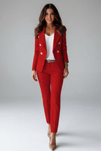 Valerie | Damen tailliert geschnittener Blazer-Anzug, Hosenanzug mit hoher Taille | Nomadnts | Nomadnts