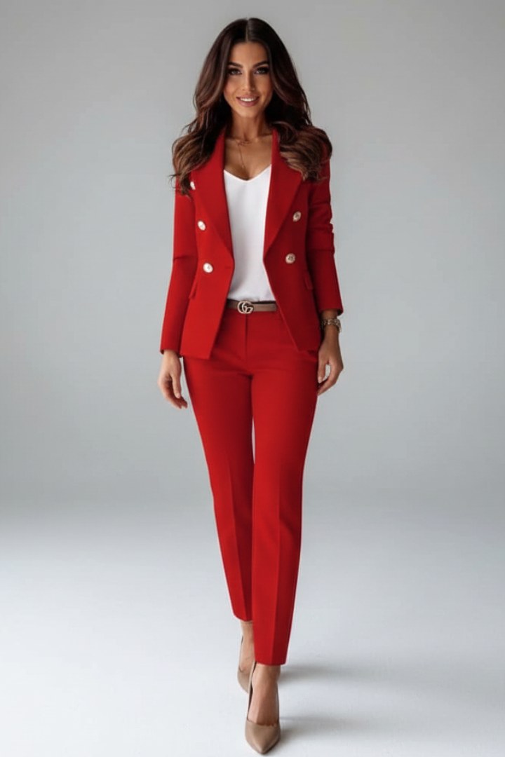Valerie | Damen tailliert geschnittener Blazer-Anzug, Hosenanzug mit hoher Taille | Nomadnts | Nomadnts