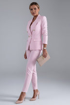 Valerie | Damen tailliert geschnittener Blazer-Anzug, Hosenanzug mit hoher Taille | Nomadnts | Blue
