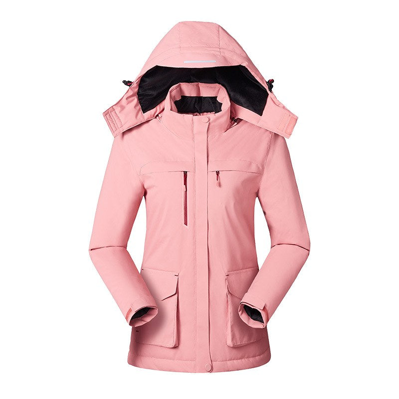 Victoire | Damen beheizte Jacke mit Kapuze und USB-Anschluss, Jacke mit verstellbarer Temperatur | Nomadnts | Black