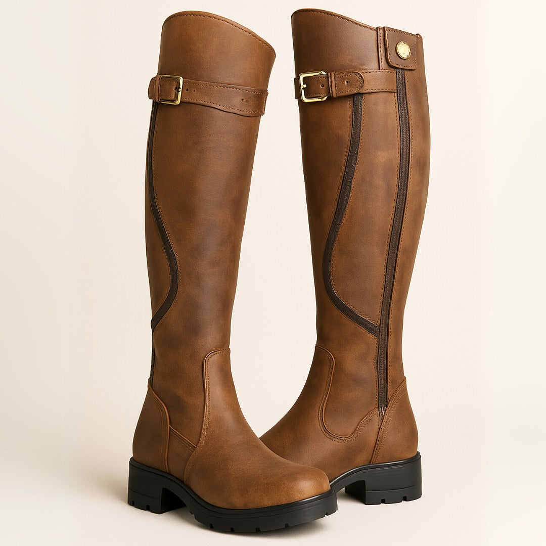 Violet | Damen wasserdichte Stiefel, praktische Alltagsstiefel | Nomadnts | Brown