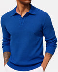 Volker | Herrenpullover mit Polokragen, Eleganter Strickpullover | Nomad NTS | Blue