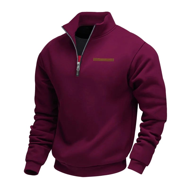 Waldemar | Herrenpullover aus Fleece, Casual Herren-Sweatshirt | Nomad NTS | Bourgondië