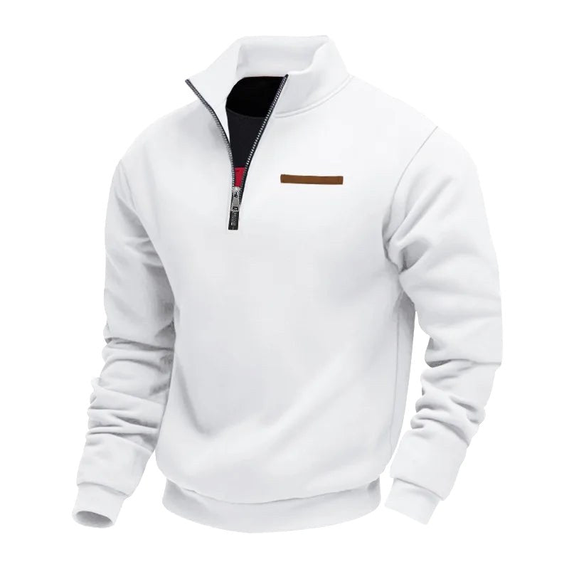 Waldemar | Herrenpullover aus Fleece, Casual Herren-Sweatshirt | Nomad NTS | Wit