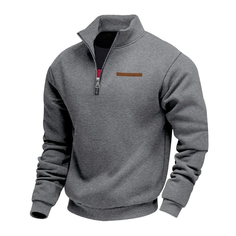 Waldemar | Herrenpullover aus Fleece, Casual Herren-Sweatshirt | Nomad NTS | Donkergrijs