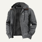 Wesley | Herrenjacke mit Kapuze und Fleece-Futter, warmer Wintermantel | Nomadnts