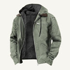 Wesley | Herrenjacke mit Kapuze und Fleece-Futter, warmer Wintermantel | Nomadnts