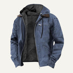 Wesley | Herrenjacke mit Kapuze und Fleece-Futter, warmer Wintermantel | Nomadnts