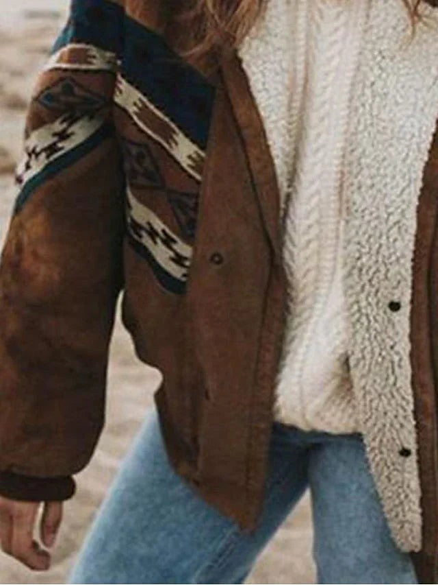 Winifred | Damen plüschiger Wintermantel, Herbstmantel im Retro-Stil | Nomadnts | Nomadnts