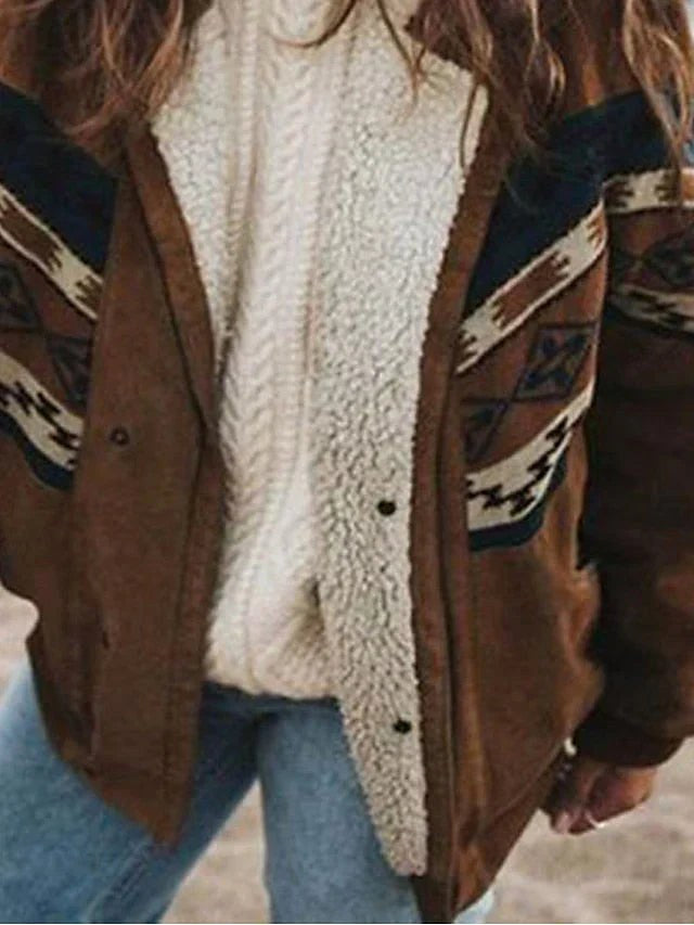 Winifred | Damen plüschiger Wintermantel, Herbstmantel im Retro-Stil | Nomadnts | Nomadnts