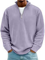 Wolfgang | Herren-Pullover mit Half-Zip-Design, Strukturierter Trendy Pullover | Nomad NTS | Grün