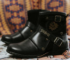Wolfgang | Herrenstiefel aus Leder im Biker-Stil, klassische Motorrad-Boots | Nomad NTS