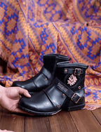 Wolfgang | Herrenstiefel aus Leder im Biker-Stil, klassische Motorrad-Boots | Nomad NTS
