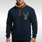 Wolfram | Herren-Sherpa-Pullover mit strukturierter Textur, Warmer Strickpullover | Nomad NTS | Blue