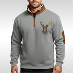 Wolfram | Herren-Sherpa-Pullover mit strukturierter Textur, Warmer Strickpullover | Nomad NTS | Grey