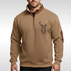 Wolfram | Herren-Sherpa-Pullover mit strukturierter Textur, Warmer Strickpullover | Nomad NTS | Brown