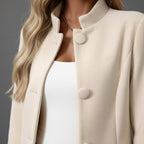 Yvonne | Damen Button-Down A-Linien-Mantel, Herbstmantel mit Stehkragen | Nomadnts | Nomadnts