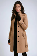 Zofia | Damen Trenchcoat mit hohem Kragen, langer tailliert geschnittener Wintermantel | Nomadnts | Nomadnts